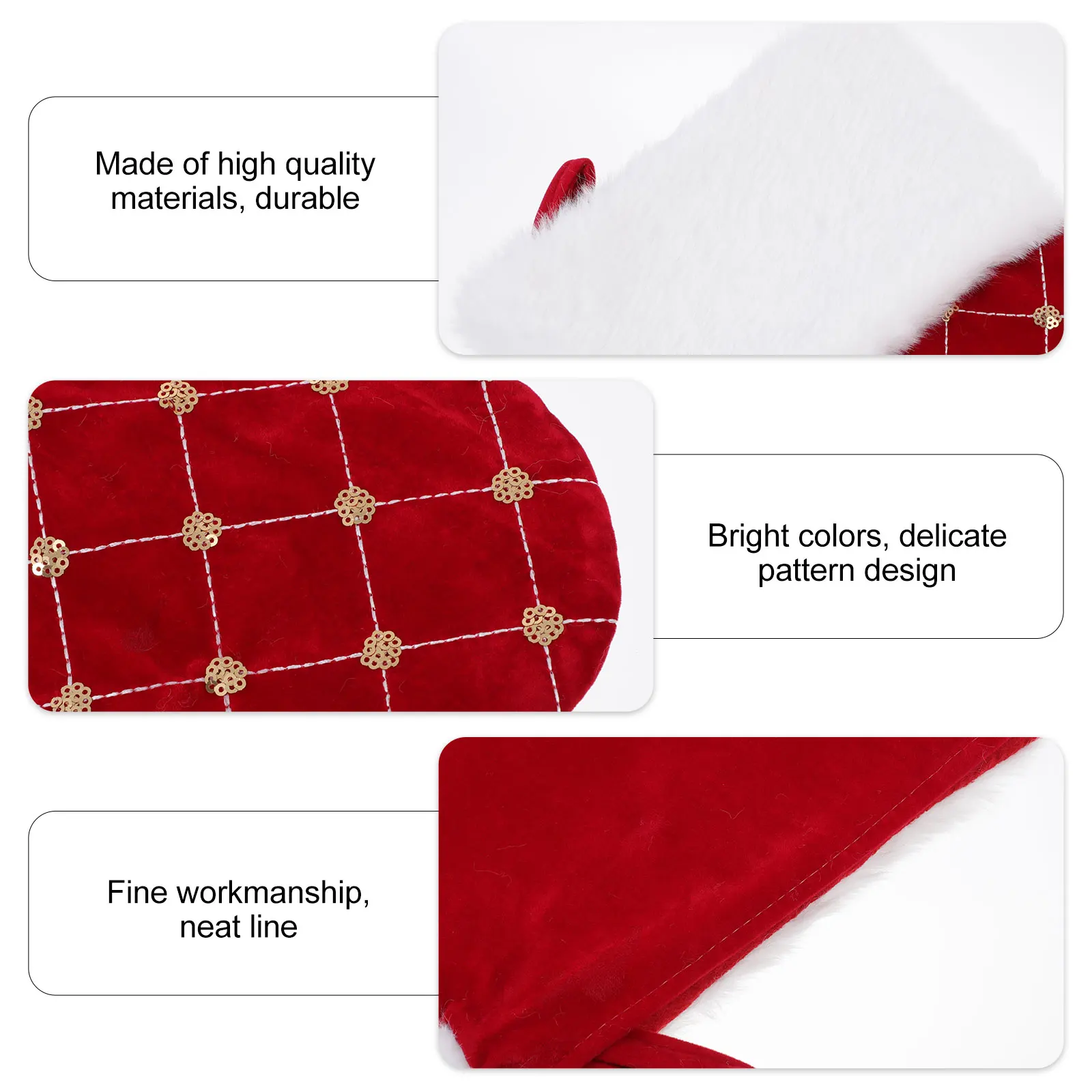 

1Pcs Christmas Sock Candy Bag High-Quality Xmas Gift Stocking Suitable for Tree Garden Porch Window Decoration Christmas Sock