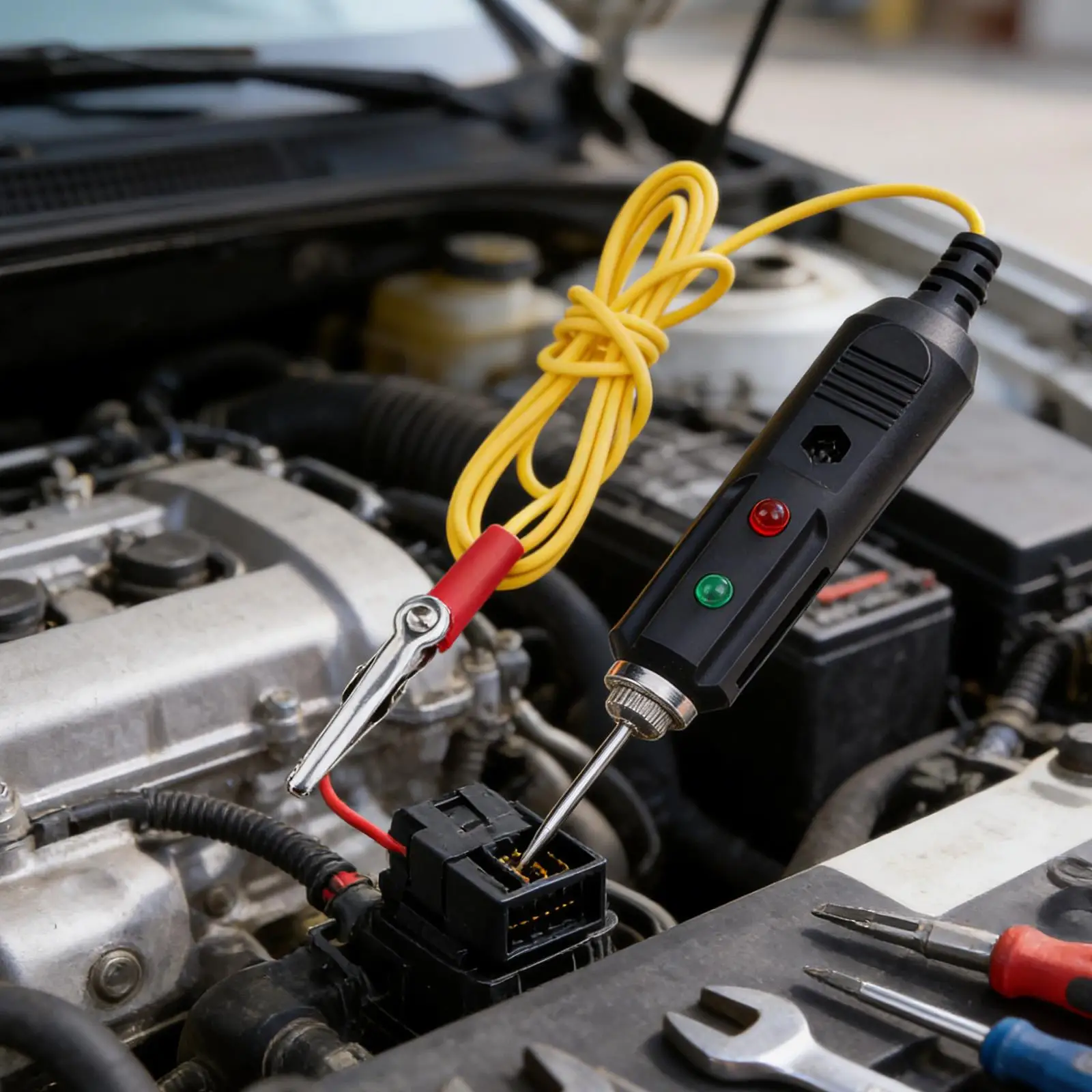 

Automotive Test Light Heavy Duty Voltage Tester for Truck Motorcycle Car Maintenance and Electrical Diagnosis