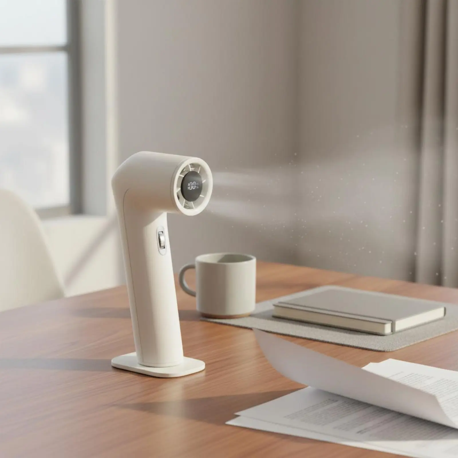 

Handheld High-Speed Fan Powerful Wind Current Battery-Powered Handheld Fan Lightweight Fast Type-C-C Charging for Outdoor