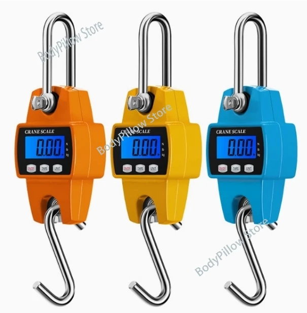 High precision electronic lifting scale 300kg500kg industrial portable tension dynamometer 1t pound weight lifting hook scale