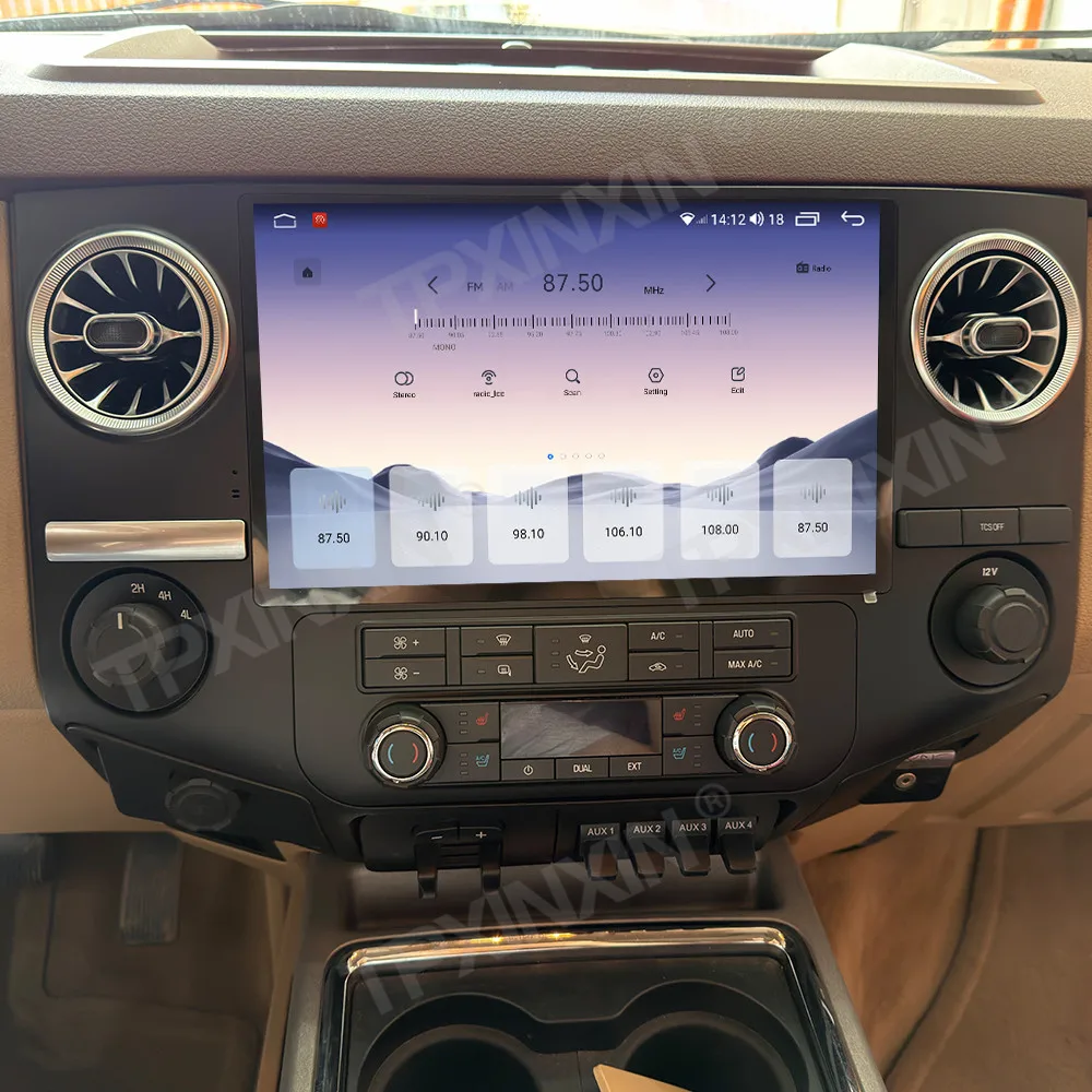 12.5 Inch For Ford F250 2009~2014 Android Carplay Car Radio Stereo Automotive Multimedia Player GPS Navigation 4G WIFI Head Unit