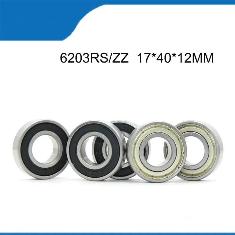 

10PCS 6203-2RS /6203ZZ Bearing (17MMx40MMx12MM ) 6203RS/ZZ (ABEC-1 ) Seal Shielded Deep Groove Baill Bearngs High Quality