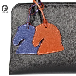 New Trendy Leather Cute Creative Personalized Horse Head Keychain Ladies Backpack Pendant Bag Charm Accessories