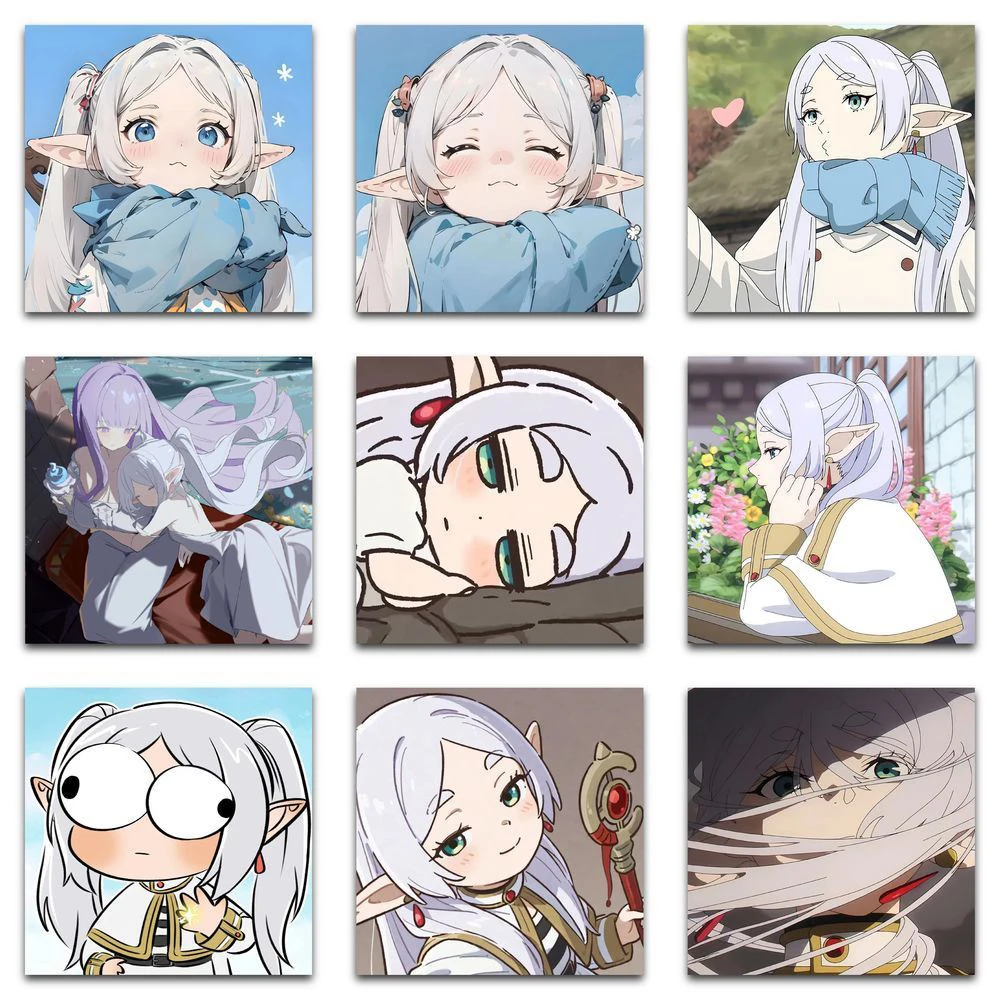 10/30/59 Uds. Pegatinas Kawaii de Anime Frieren Beyond Journey's End pegatina Scrapbooking portátil equipaje niñas calcomanía de dibujos animados