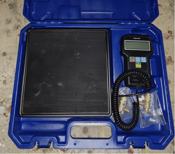Programmable Refrigerant Charging Scale with High Precision & Presets for AC/Refrigeration System Maintenance