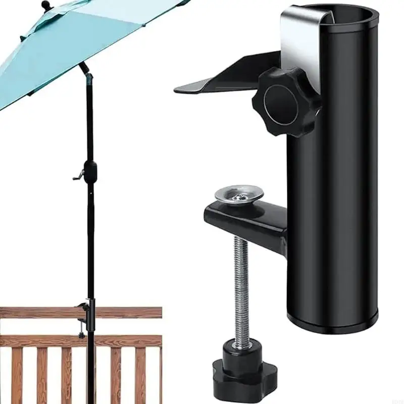 2 Stück robuste Metall-Schirmklemmen für Tische Freien, sichert Terrassenschirme bis zu 38 mm Durchmesser, einfache B03E – Detail 5