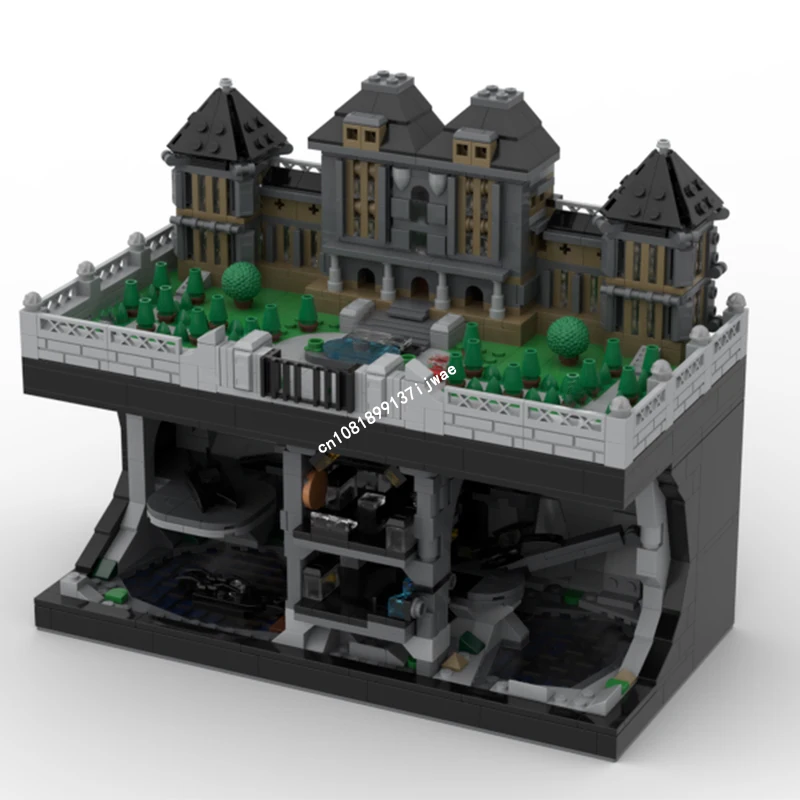 

New City Hot Selling Street View Moc Modular Batcave Manor Model Building Blocks Diy Creative Ideas Kids Toys Birthday Gift