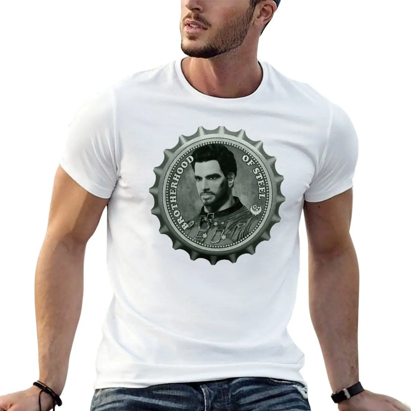 

Paladín Danse Cap BoS T-Shirt man graphic t shirt man t shirts for men T-Shirt