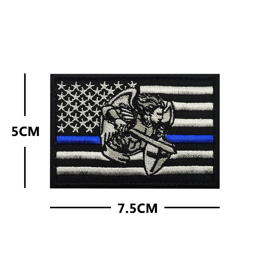 American flag Guardian Angel St. Michael Protect Us Patch Embroidered Tactical Patch Hook Back for Backpack