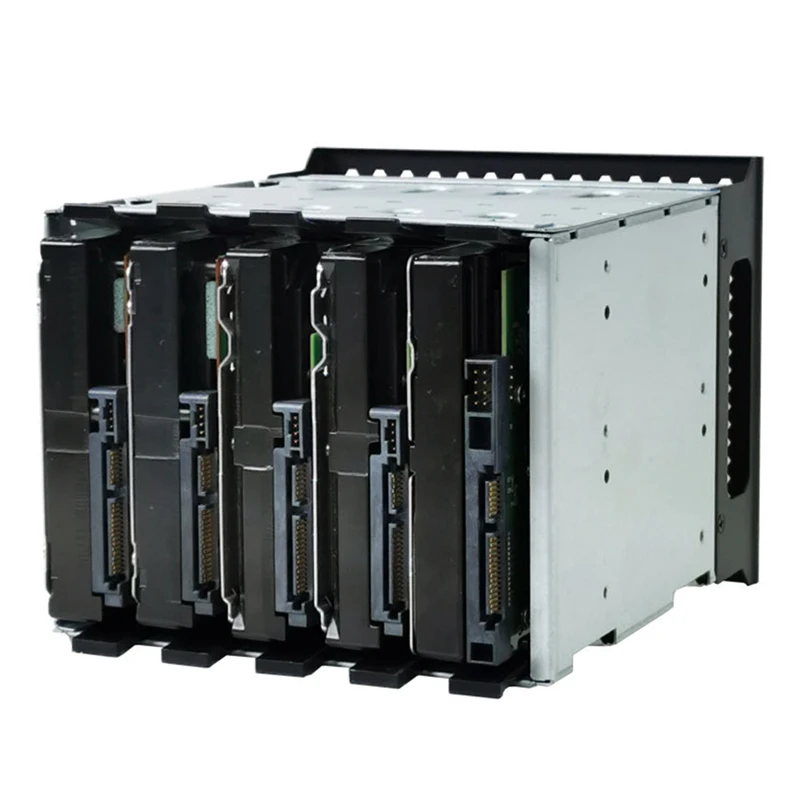 Imagem -04 - Grande Capacidade Hdd Hard Drive Gaiola Rack Sata Hard Drive Disk Tray 2x 5.25 in 5x 3.5 in Sas