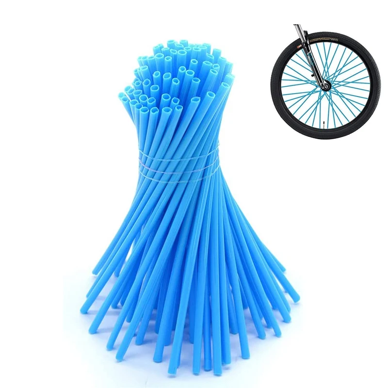 36/72pcs 17cm Universal Motorcycle bicycle Wheel Rim Cover Spoke Skins Wrap Tubes Decor Protector Red Blue Black White Orange