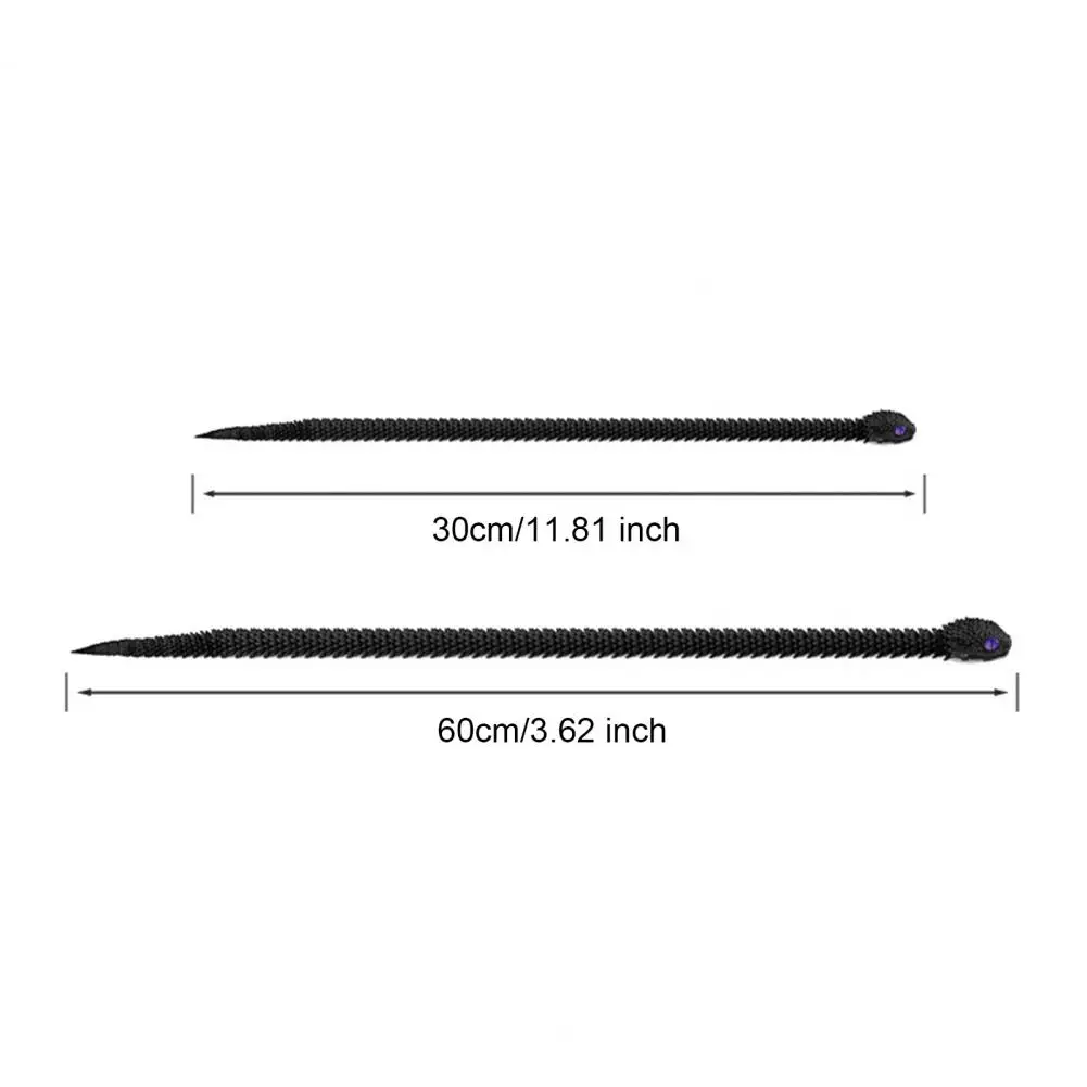 ثعبان صناعي مطبوع ثلاثي الأبعاد ، لعبة تلمل مرنة ، زخرف سطح الطاولة ، محاكاة تخفيف التوتر ، الأطفال والكبار #6