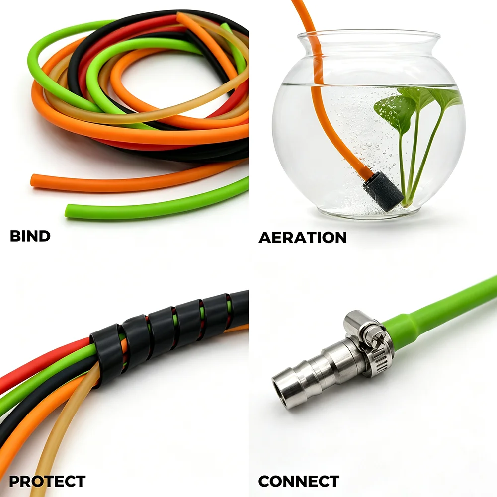 Natural Latex Hose ID1.6/1.7/1.8/2/3mm Wear resistant high rebound/chemical diversion connection elastic hose