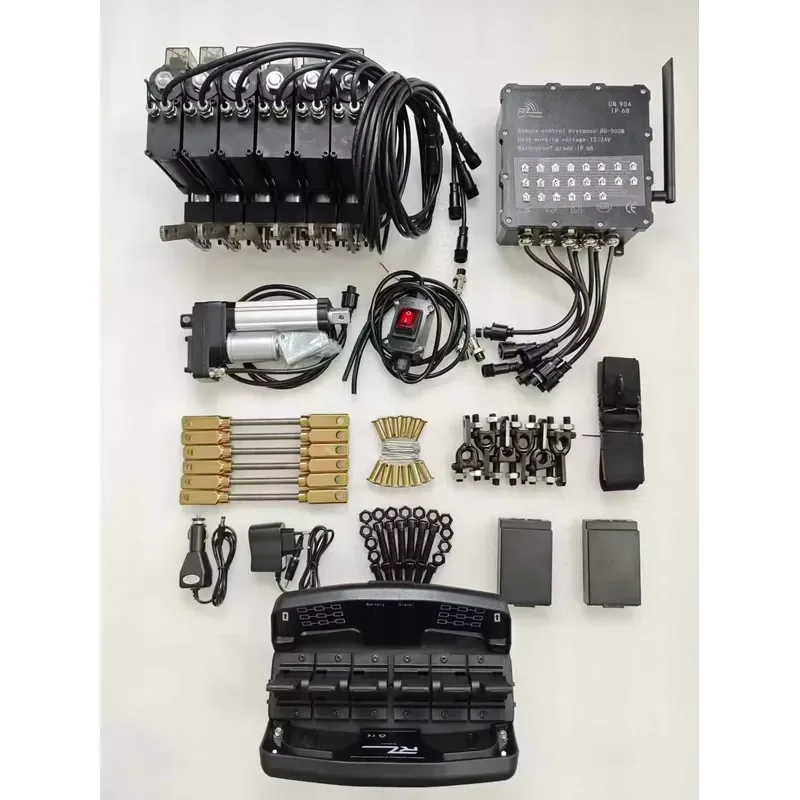 6-Channel wireless remote control with electromagnetic clutch configuration for truck cranes