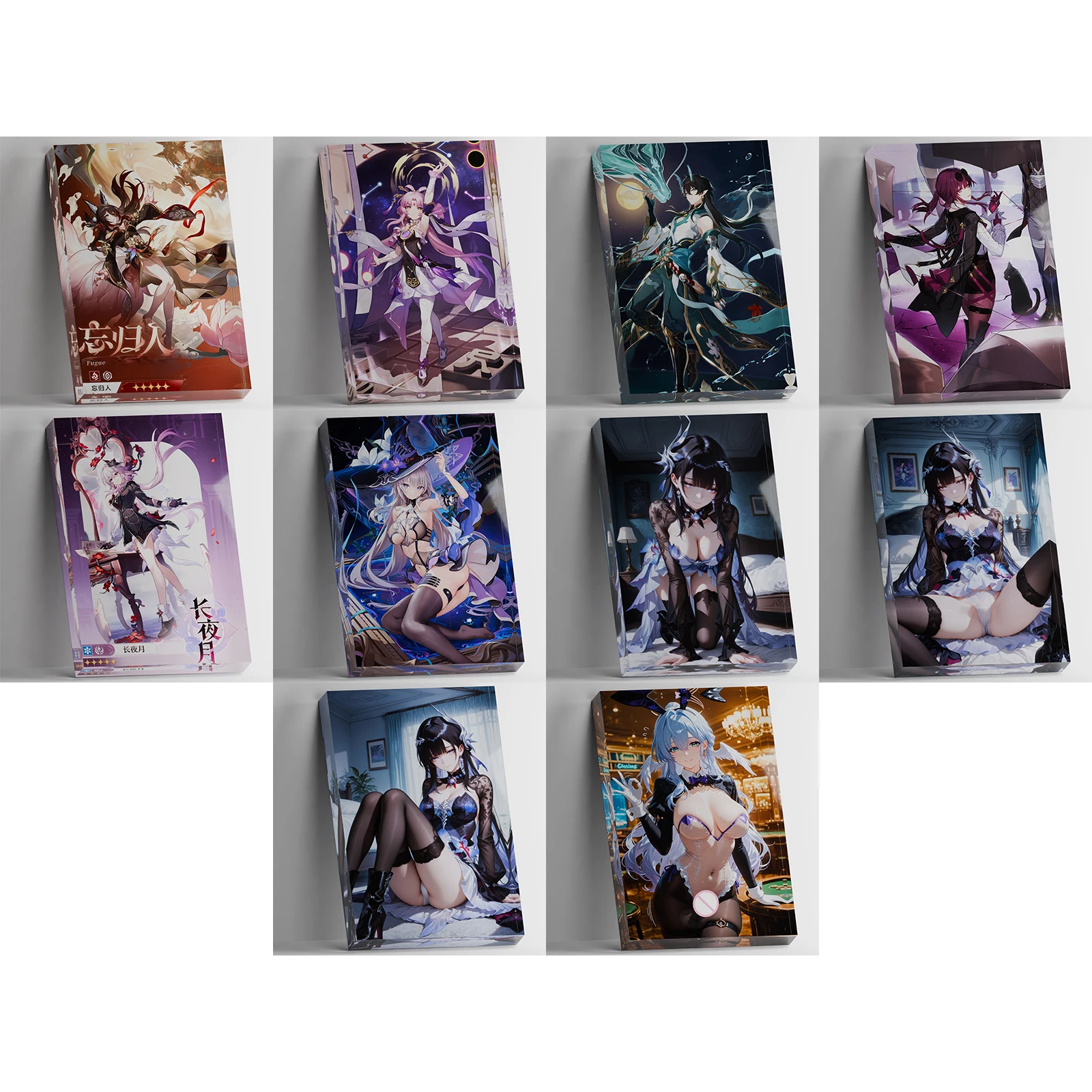 Afbeelding 6: Op maat gemaakte 3D acryl kristallen blok Honkai Star Rail Lingsha HSR figuurstandaard holografische print uw afbeelding fan collectie cadeau