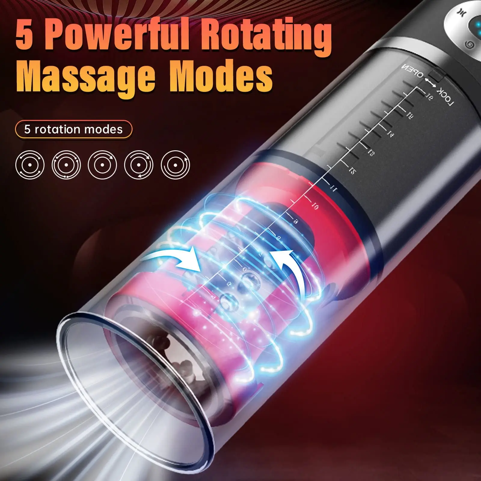 Automatic Male Masturbation Cup Erection Training Vibrators Sucking Machine Rotation Telescopic Sex Toys For Men Penis Exercise