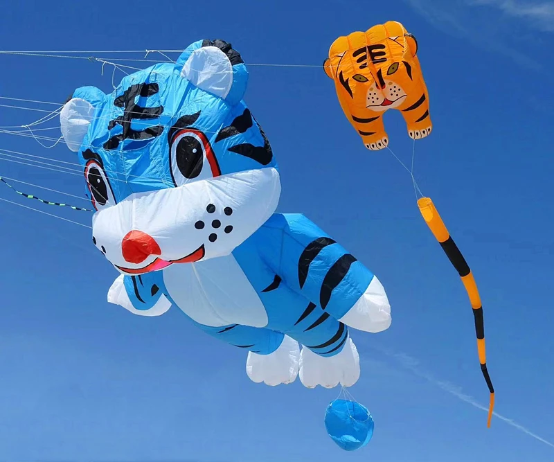 Large inflatable kite tiger kite outdoor toys giant dragon kite inflatable kite giant outdoor games Power kite fishing kite fun