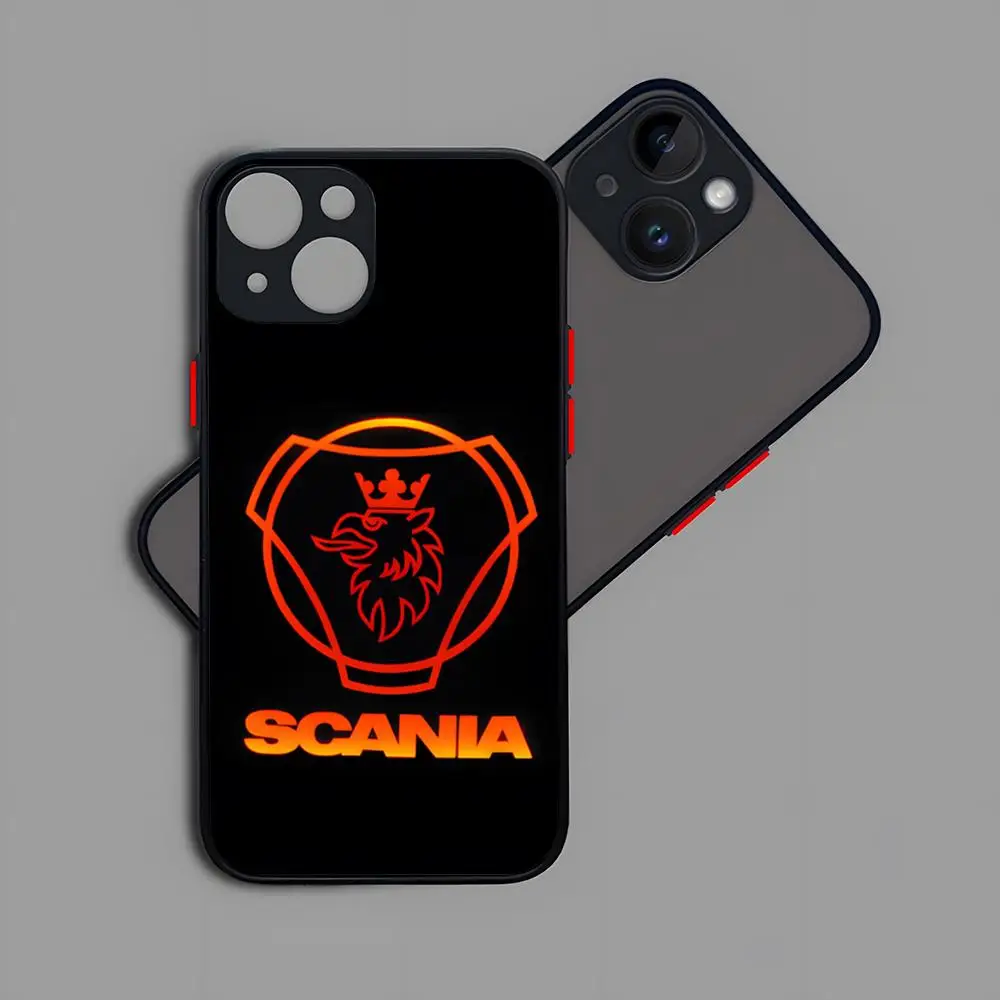 Phone Case Scanias Saabs Truck Matte Transparent Back For IPhone 16 15 14 13 12 11 Pro Max X XR XSMax 7 8 Plus Cover