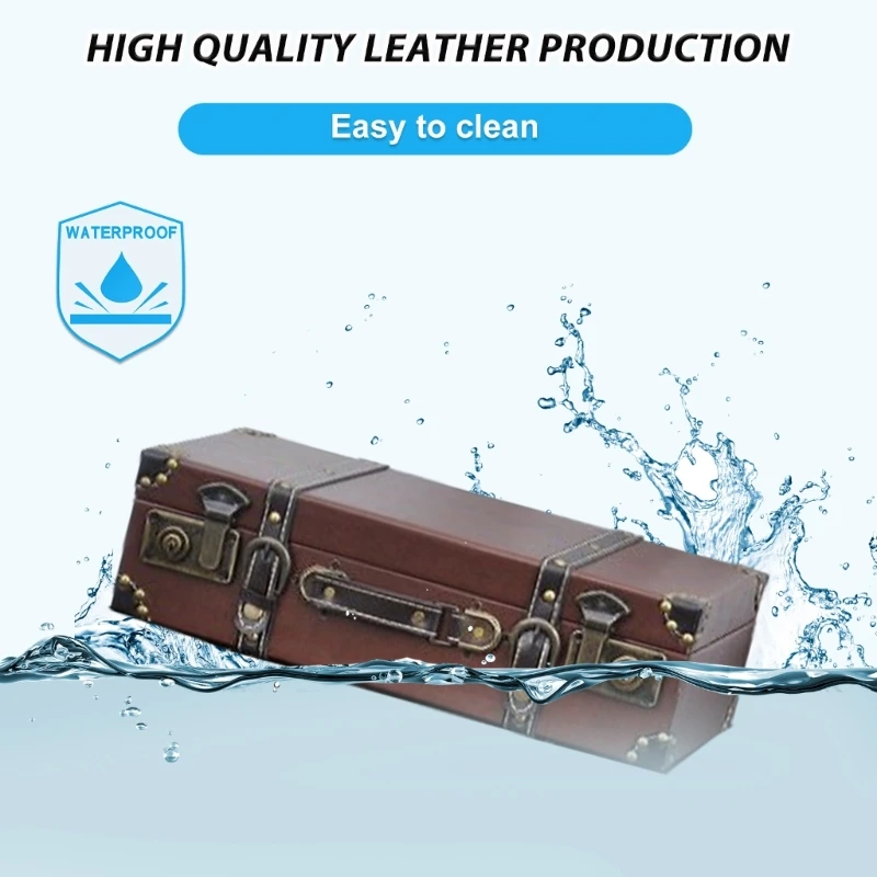 Elegant European PU Leather Suitcases Spacious Handheld Travel Trunk for Collector and Enthusiasts Daily Casual Use