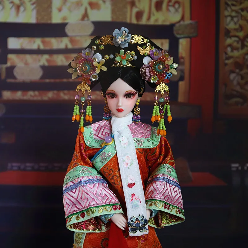 5 色オリジナル衣装清朝人形マルチジョイントボディ手作り装飾装飾 30 センチメートル BJD 中国衣装漢服人形 LI926