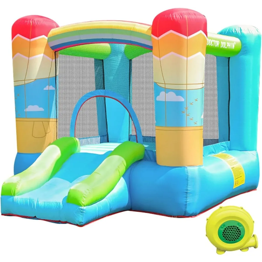 Maison gonflable pour enfants, maison gonflable avec souffleur intérieur extérieur, videur gonflable pour fête d'enfants (ballon à air chaud Th