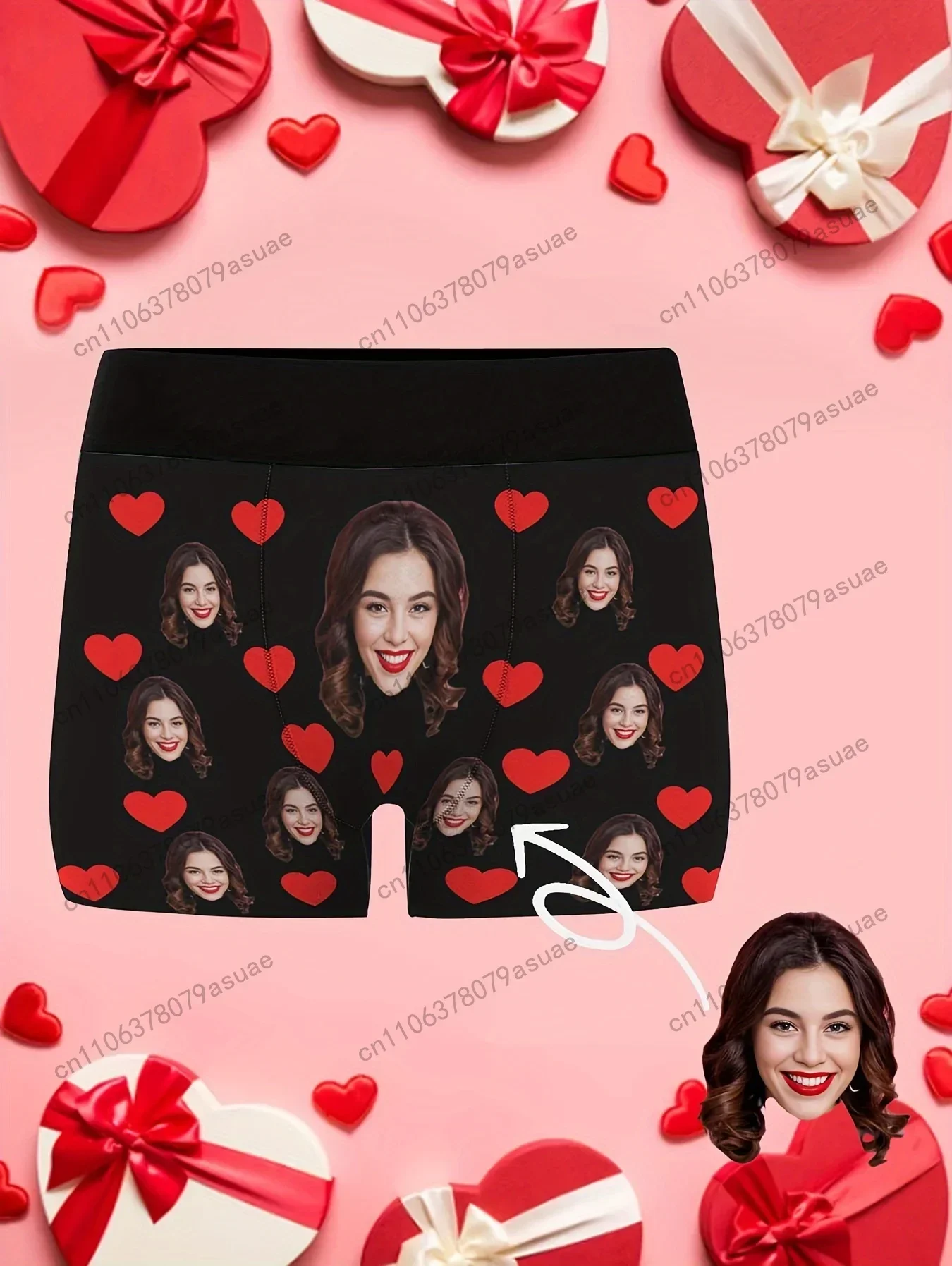 Custom Face Men'S Boxer Briefs | High Stretch Portrait Pattern Ideal for Valentine'S Day Anniversary or Everyday Wear Uniqu