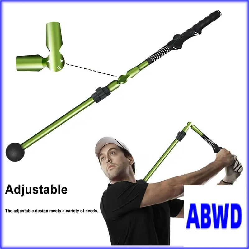WD-Golf Swing Trainer Exerciser Aid قابل للتعديل لتدريب الجولف لتحسين المفصلي الساعد دوران الكتف #4