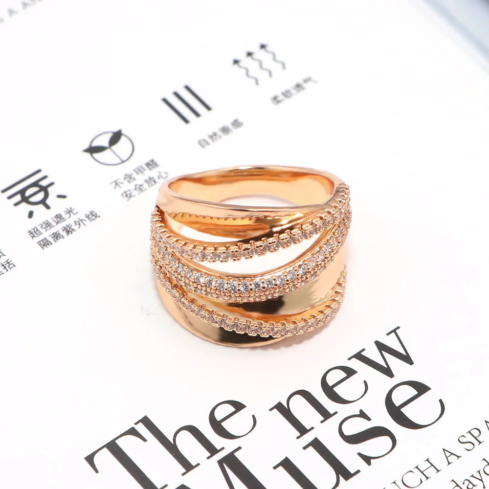 

2025 Trendy Ring For Women Wedding Cubic Zirconia Beads Charm Finger Ring Bohemian Style Beach Jewelry