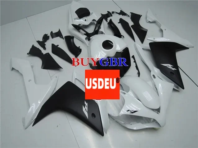 USDEU Hot Sales,White Matte/Black R1 Fairings For Yamaha YZF1000 R1 2007 2008 R1 ABS Motorcycle Fairings Accessories