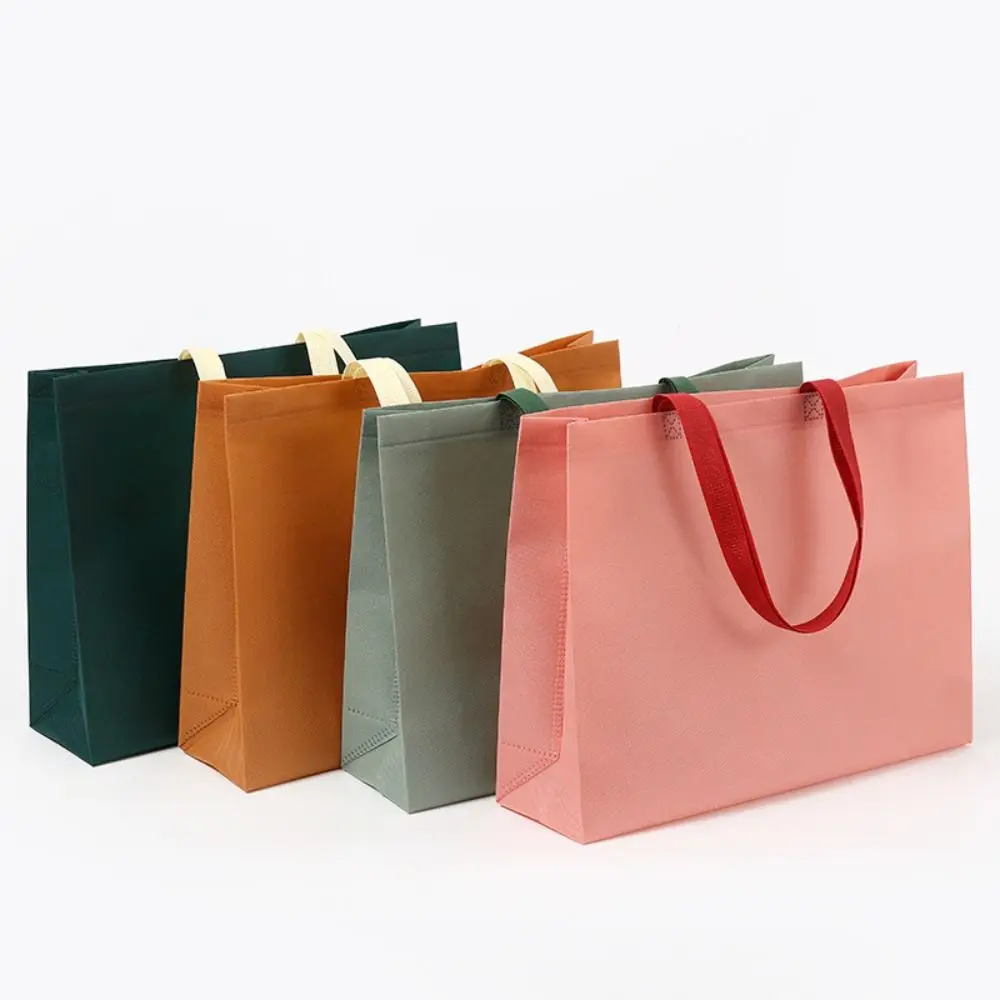Reusable Non-woven fabric Shopper Bag Cotton Fabric Women Shoulder Bags Non-woven Environmental Case Organizer Multifunction