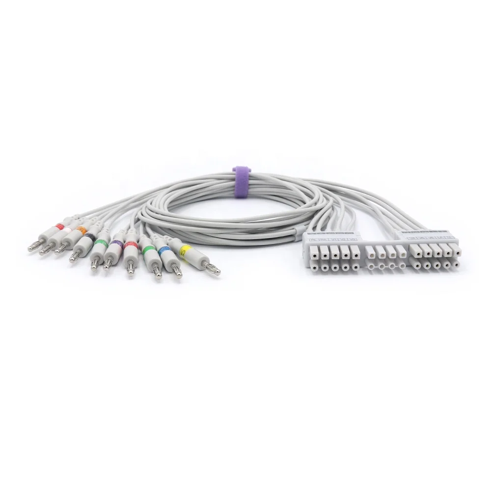 10 Leads AHA compatibele 1.2M Banana EKG Connection Cable