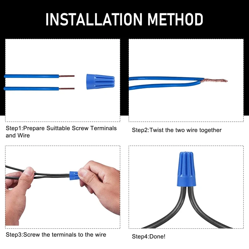 25Pcs Waterproof Landscape Wire Connectors For 22AWG-14AWG Outdoor Electrical Nuts Caps For Irrigation Systems