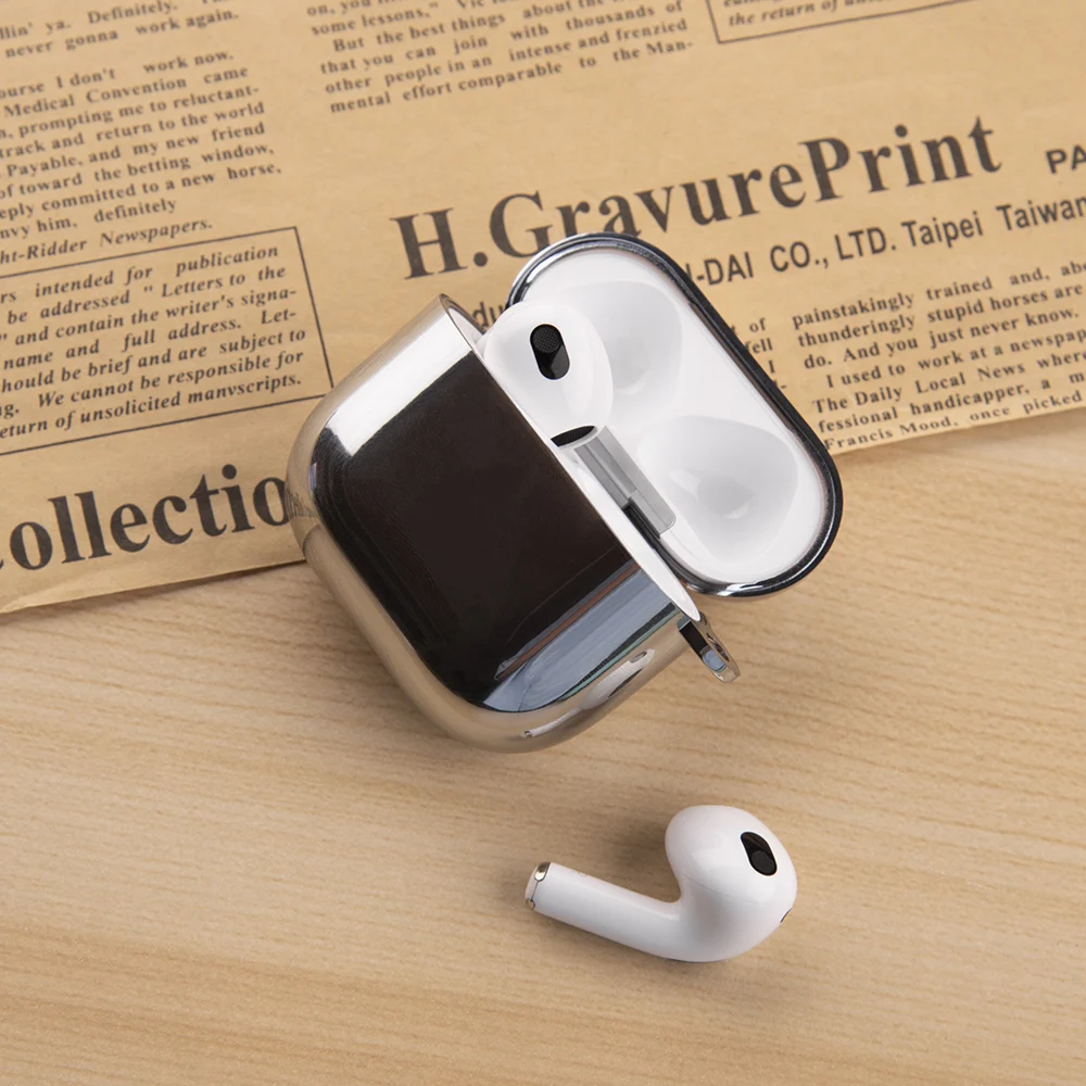 For AirPods 4 Case Electroplate PC Shining Plating Case For Apple AirPods4 Air pod  Case Earphone Protective Cover