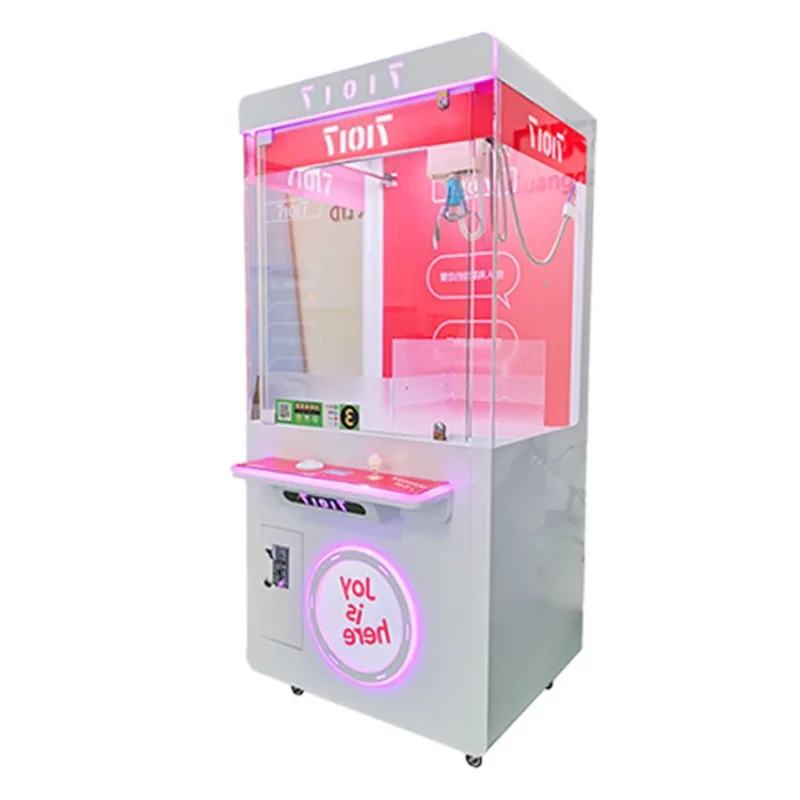 Wholesale Indoor Entertainment Coin Operated Pink Crazy Toy Doll Arcade Vending Claw Crane Game Machine