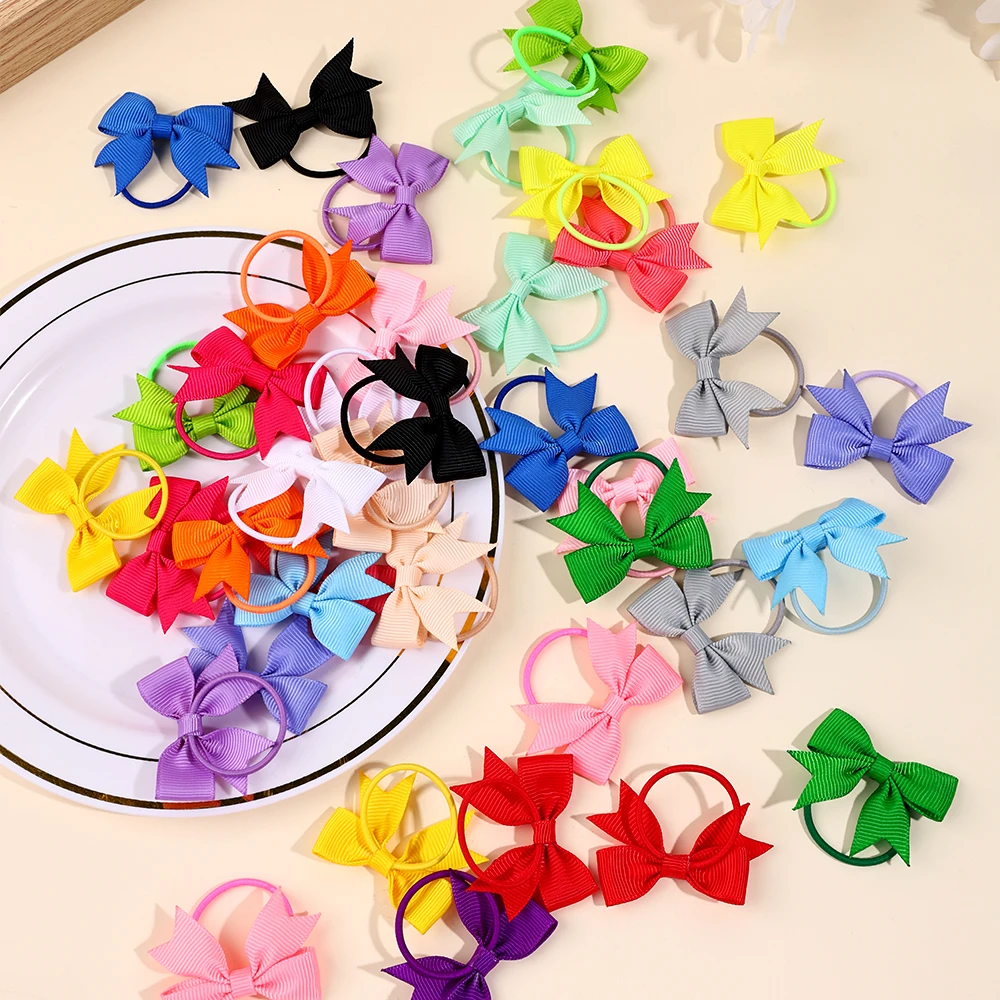 Nministériels ds de Cheveux Solides pour Fille, Petits artificiel astiques pour Tout-petits, Nministériels ds pour Bébés, Porte-Queue de Cheval, 40 Pièces