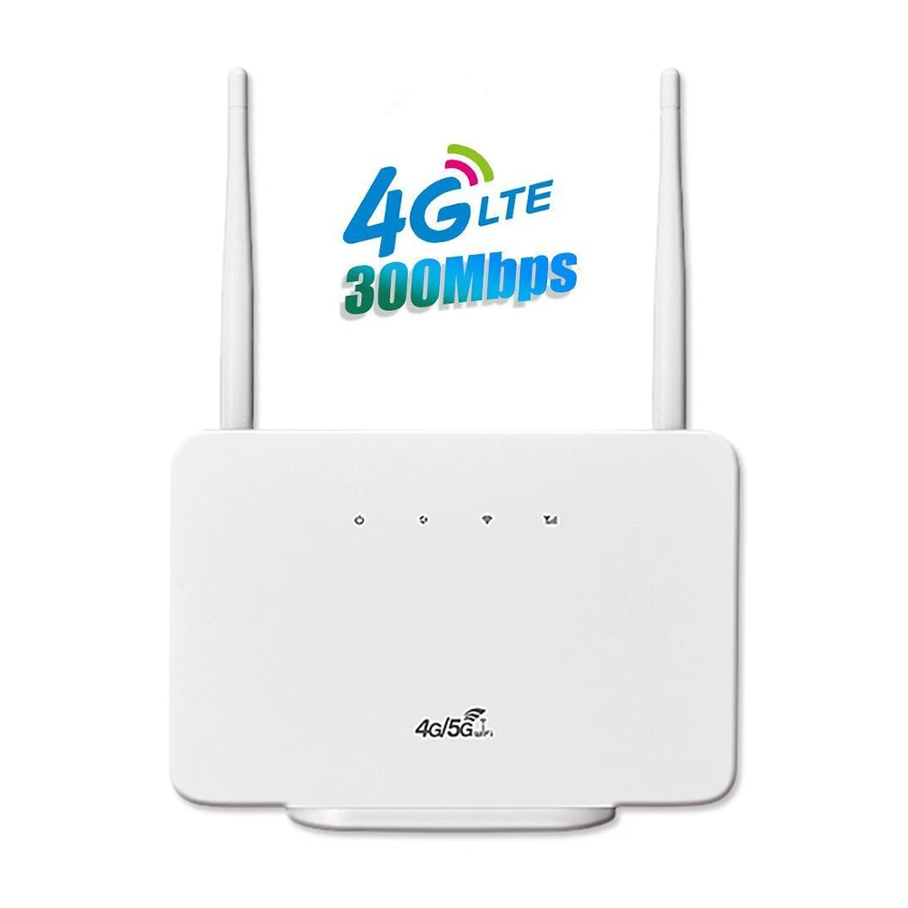 4G Wireless Router 300Mbps 4G LTE CPE Router Modem RJ45 LAN WAN External Antenna Wireless Hotspot with Sim Card Slot EU US Plug