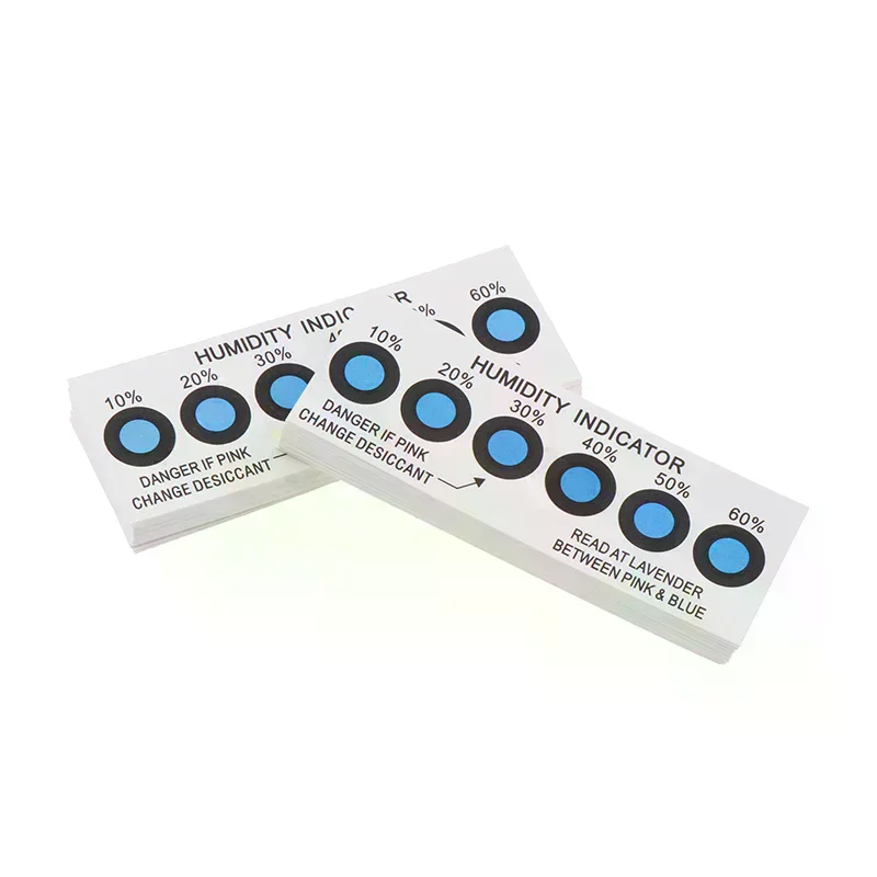 50 Pcs for testing 10%-60% humidity in closed containers Test paper card Blue six-point humidity indicator card