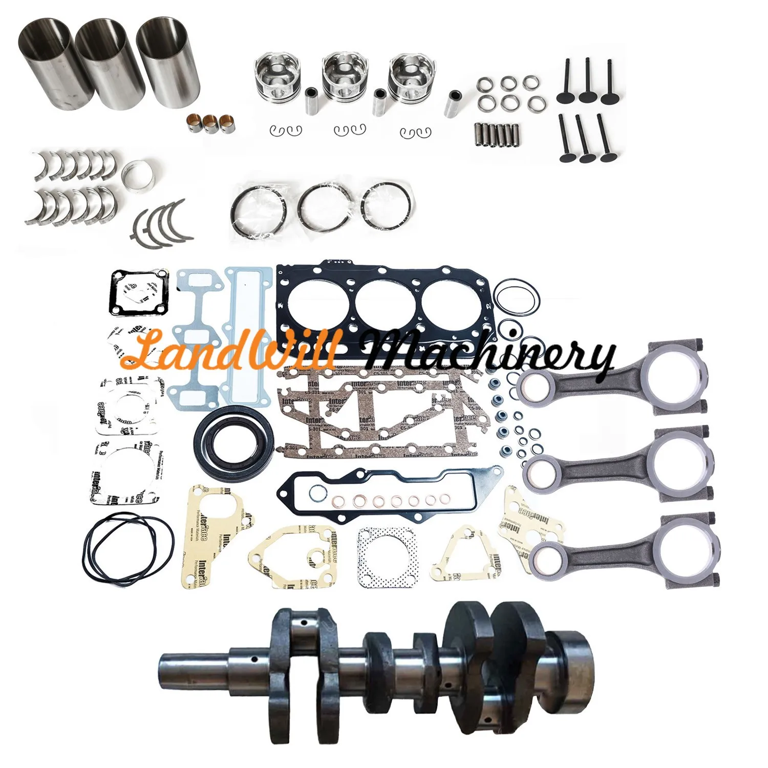 Overhaul Rebuild Kit Connecting Rod + Crankshaft Fits For Komatsu 3D84E Engine