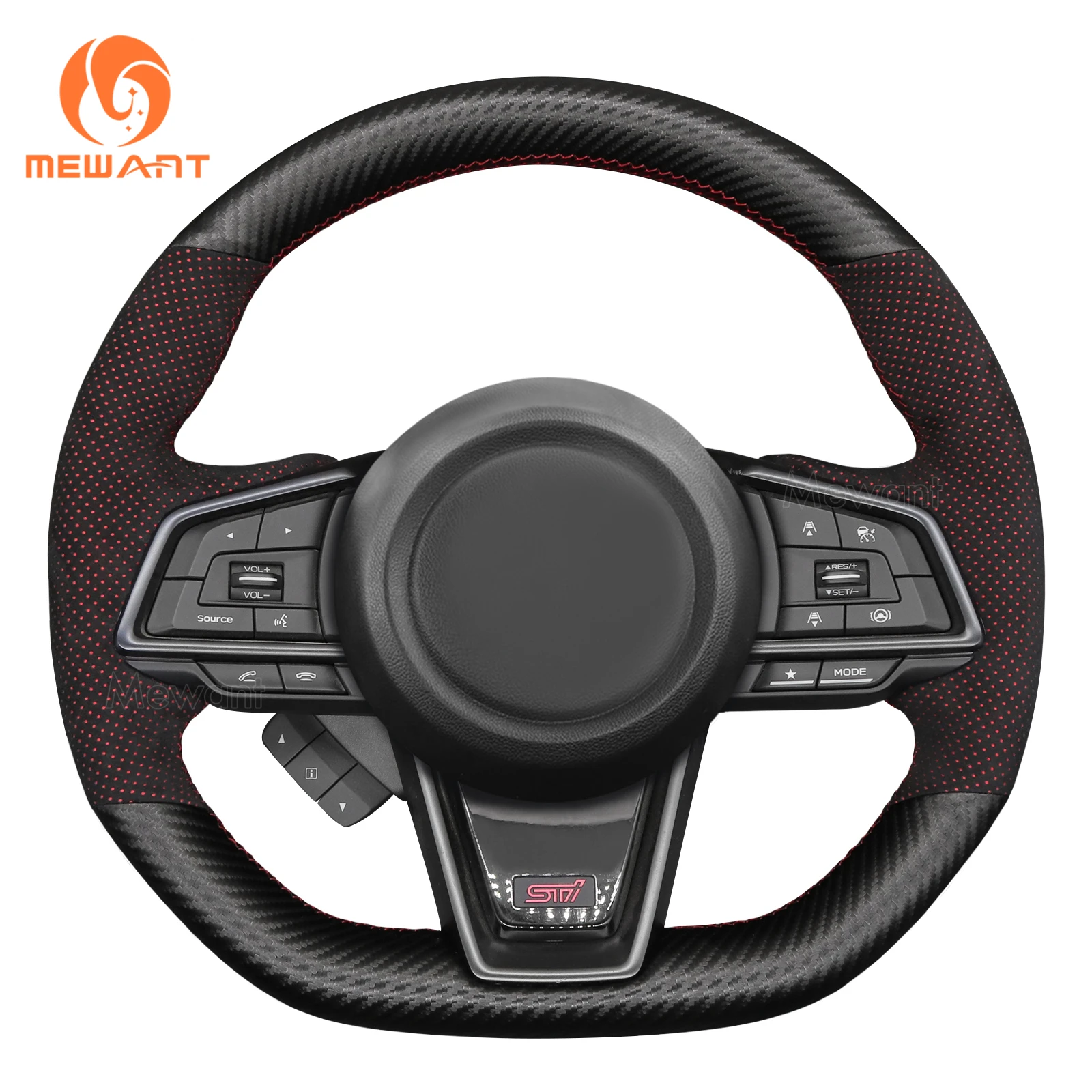 

MEWANT Alcantara car Steering Wheel Cover for Subaru WRX 2022-2024