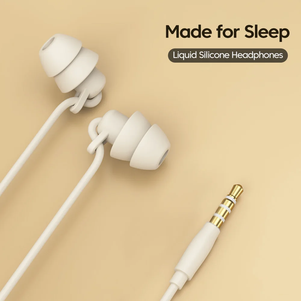 S2 Sleeping Headphone 3.5mm Wired Earphone Wire-controlled In-Ear Headset with Microphone Handfree Earbuds For Music Sport Phone