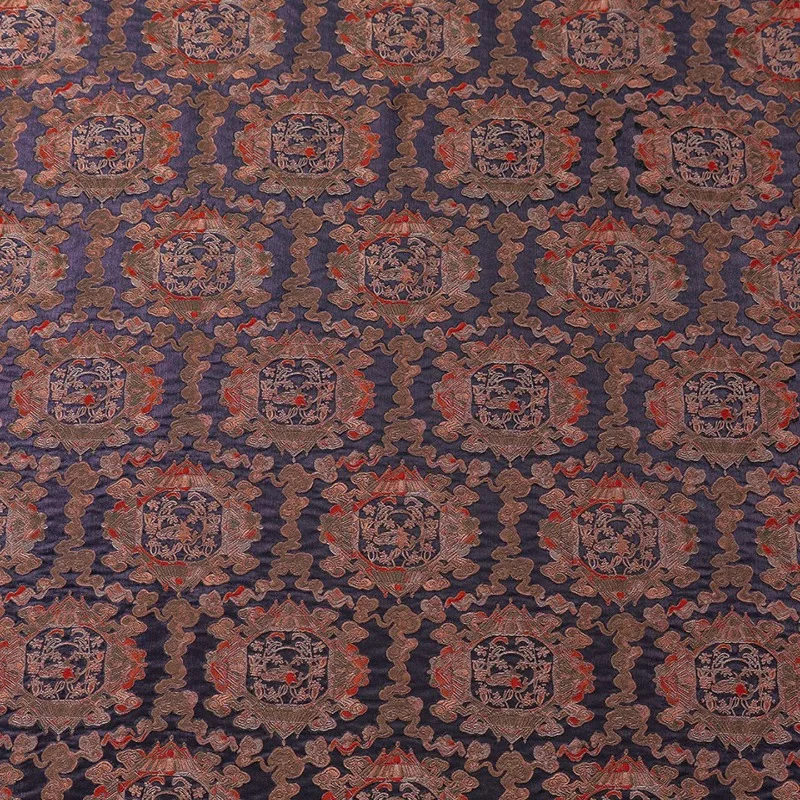 Fioletowo-czerwona rayonowa tkanina żakardowa w kwiaty z lureksem, nowy chiński styl, na koszule, sukienki, qipao, kamizelki, hanfu, akcesoria do szycia DIY