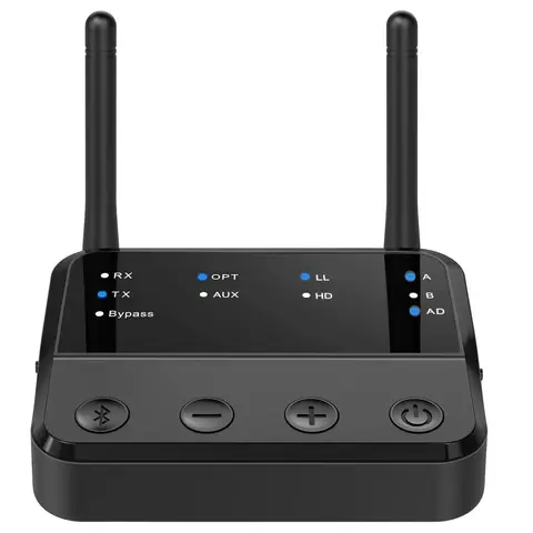 블루투스 5.2 aptX 적응형 송신기 리시버, 홈 스테레오 TV용, aptX LL/HD 무선 오디오 어댑터, 3.5mm RCA/AUX/Optical