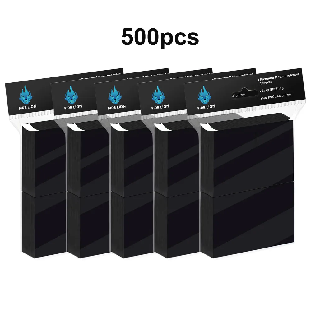 100-500pcs 62x89mm Japanese Size Black Matte Trading Card Sleeves Toploaders Fit YGO/TCG Sports Card Protector for Photocard