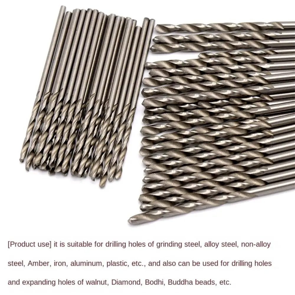 10pcs 0.5-3.0mm HSS Twist Drill Bit Set For Dremel Rotary Tool Straight Shank Mini Drill Bit Set Hand Tools