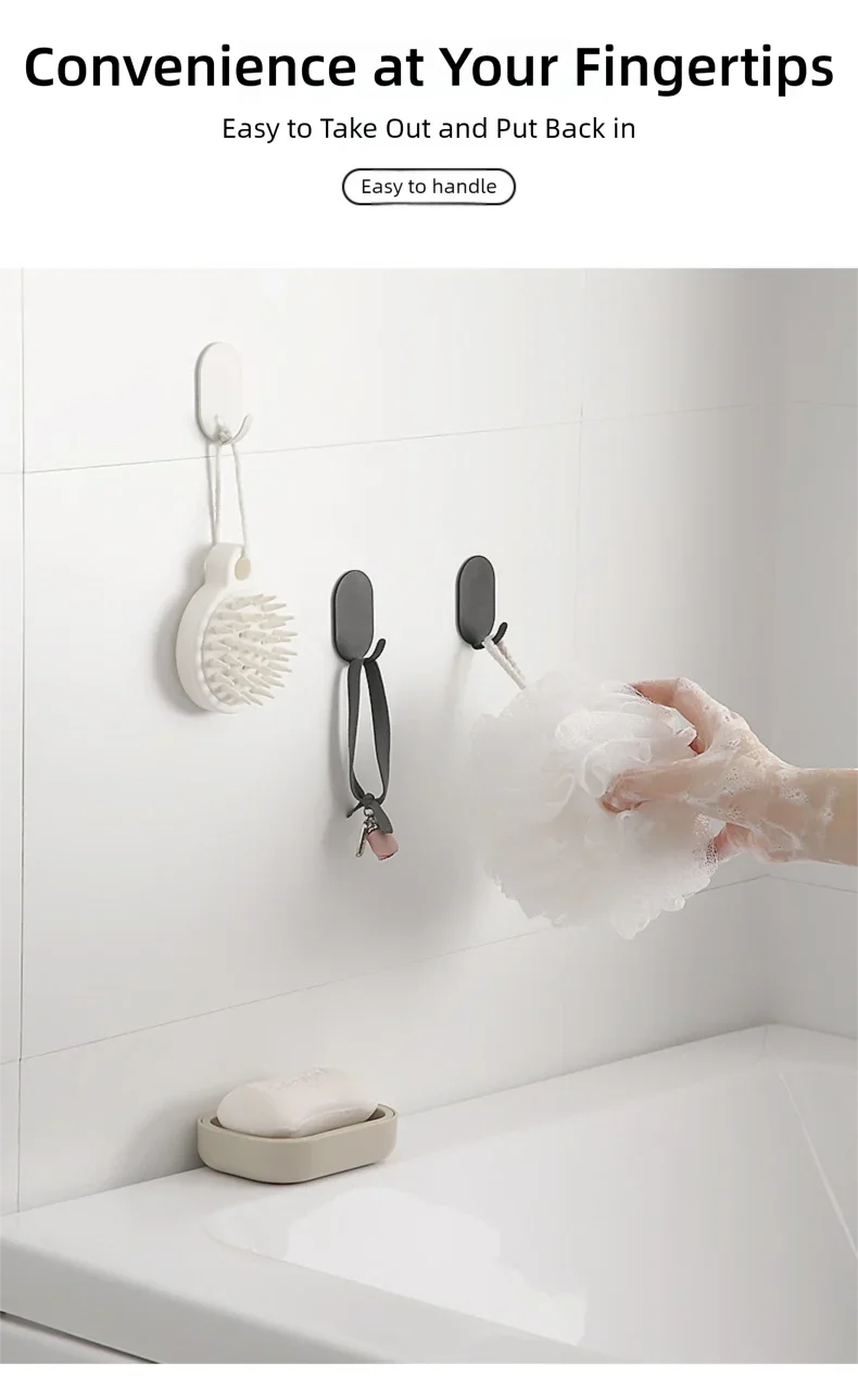 Heavy-Duty Adhesive Wall Hooks