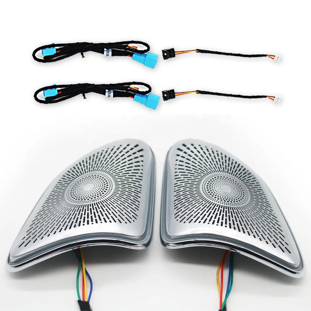 Car A-pillar Tweeter LED Luminous Cover Door Speaker Cover Ambient Light For Mercedes-Benz GLE GLS W167