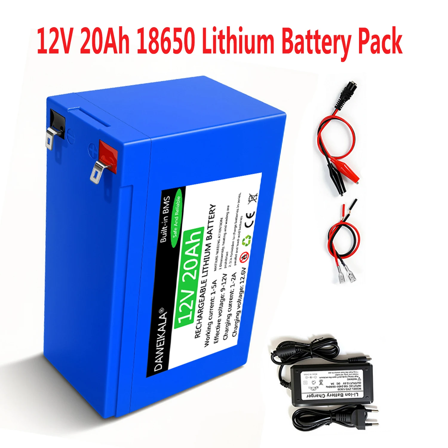 High Quality Lithium Ion Battery 12V Rechargeable Battery Pack or Solar Energy System & Electric Vehicle