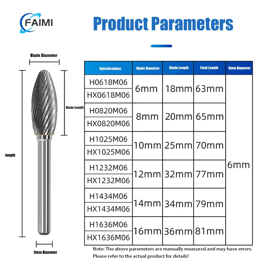 H-type single rotary file and double rotary fil file torch cutting head metal grinding carving single and double groove H-shaped