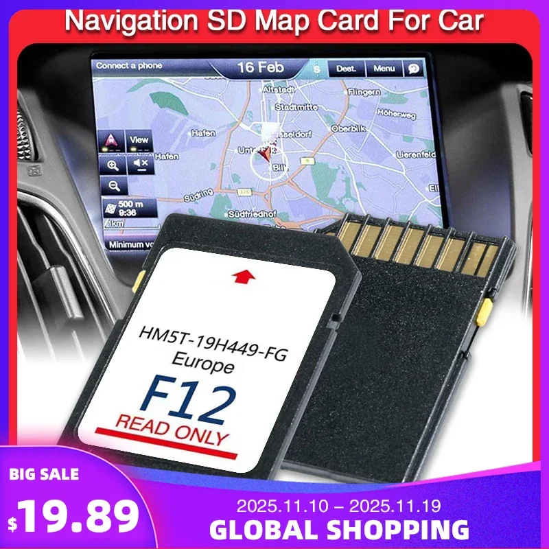 

GENUINE for Ford SD Card Sync2 F12 2024 Kuga Mondeo S-Max C-Max HM5T-19H449-FG Focus Map GPS
