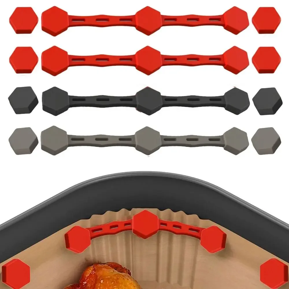 1pcs Air Fryer Magnet Clip Silicone Easy Clean Air Fryer Fixation Device Magnetic Buckle Removable High Temp Reusable